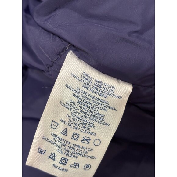 Lands' End Mens Down Puffer Vest Sz XL 46-46 Navy Blue Insulated Snap Button - Picture 6 of 7